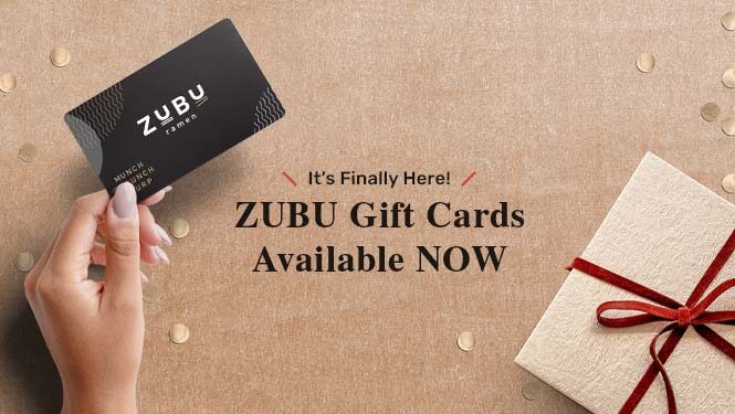 ZUBU Gift Cards Available NOW.